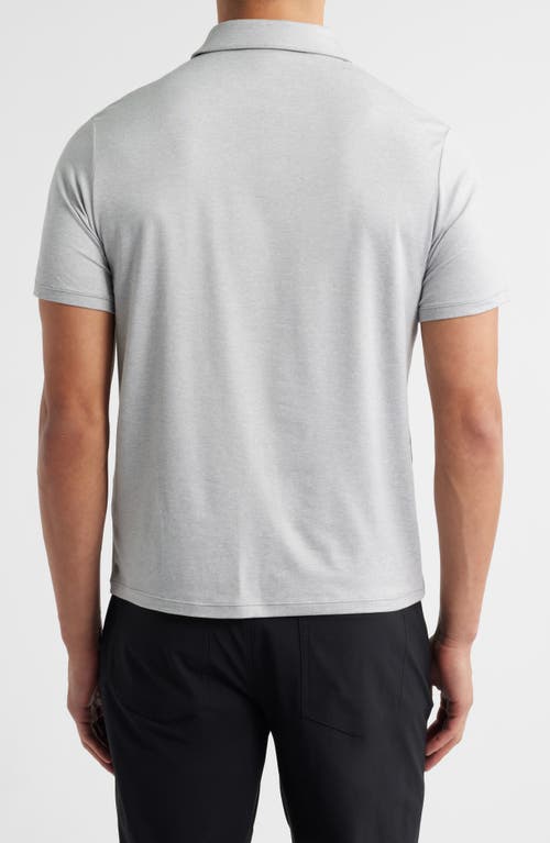 Zella Dynamic Train Polo In Grey Silk Light Heather