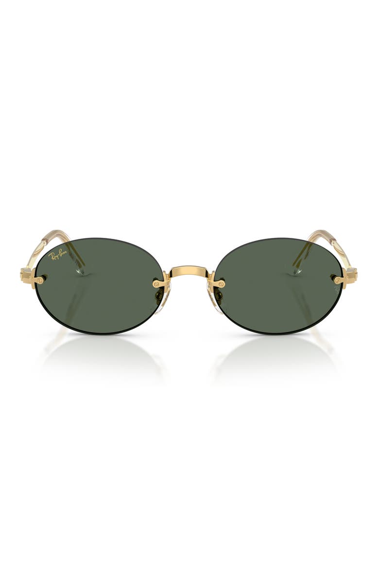 A$AP Rocky 54mm Oval Sunglasses, Main, color, ARISTA / DARK GREEN