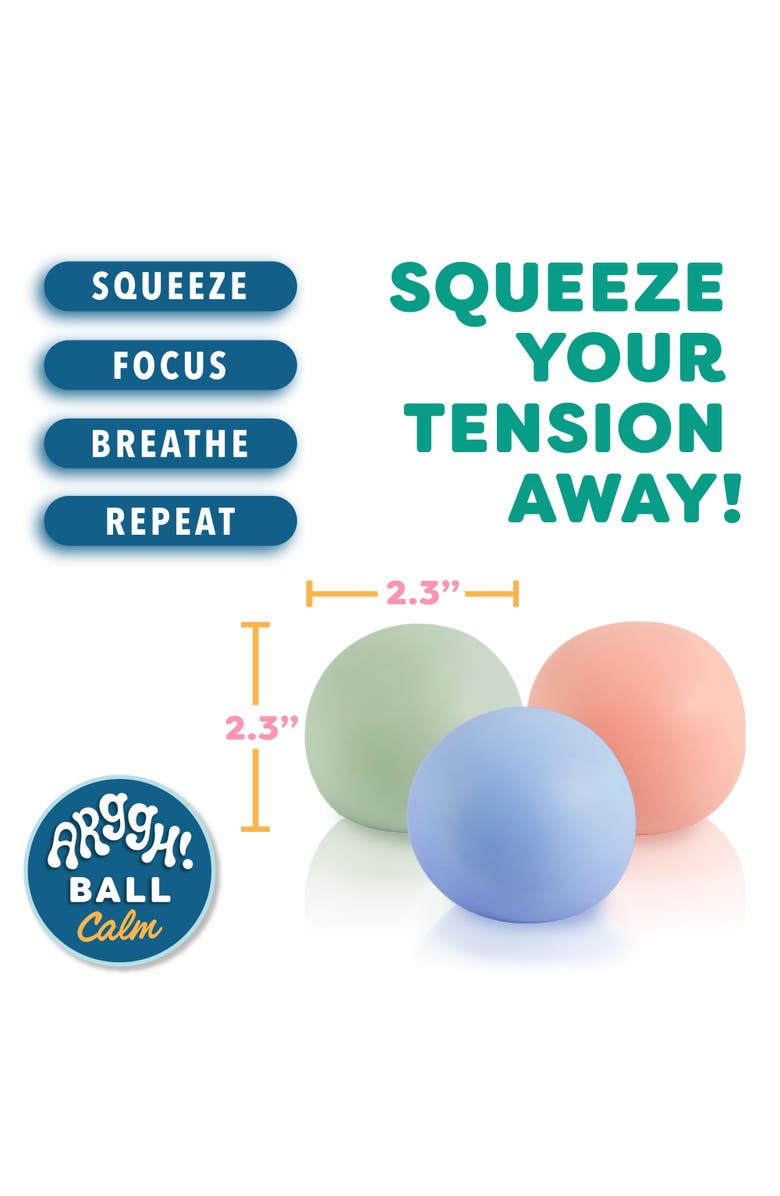Power Your Fun Arggh Calm Mini Stress Balls, Alternate, color, Multicolor