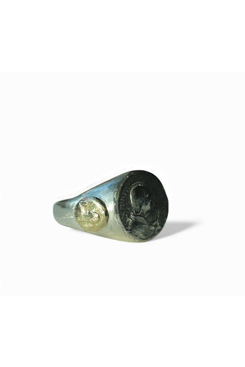 Joan Of Arc Ring, Alternate, color, Sterling Silver with Brass
