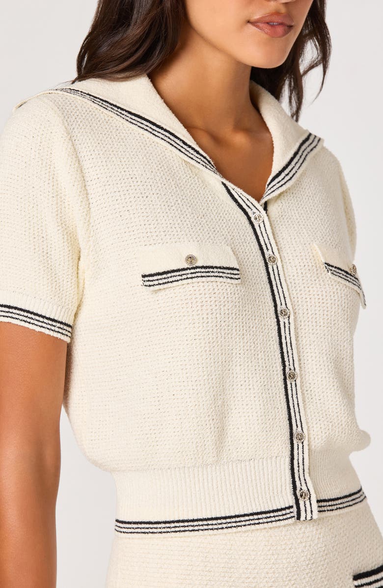 ASTR the Label Dynasty Sailor Sweater, Alternate, color, Cream Black