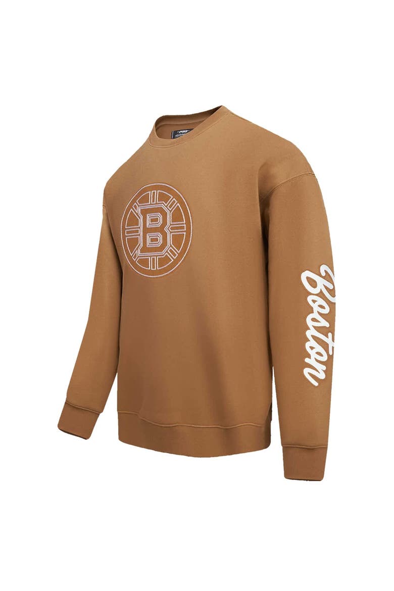 Men's Pro Standard  Brown Boston Bruins Paint the City Pullover Sweatshirt, Alternate, color, Brown