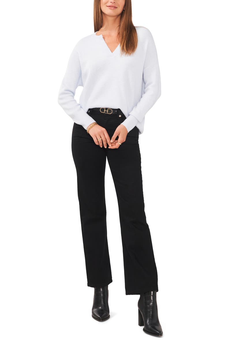 Drop Shoulder V-Neck Sweater