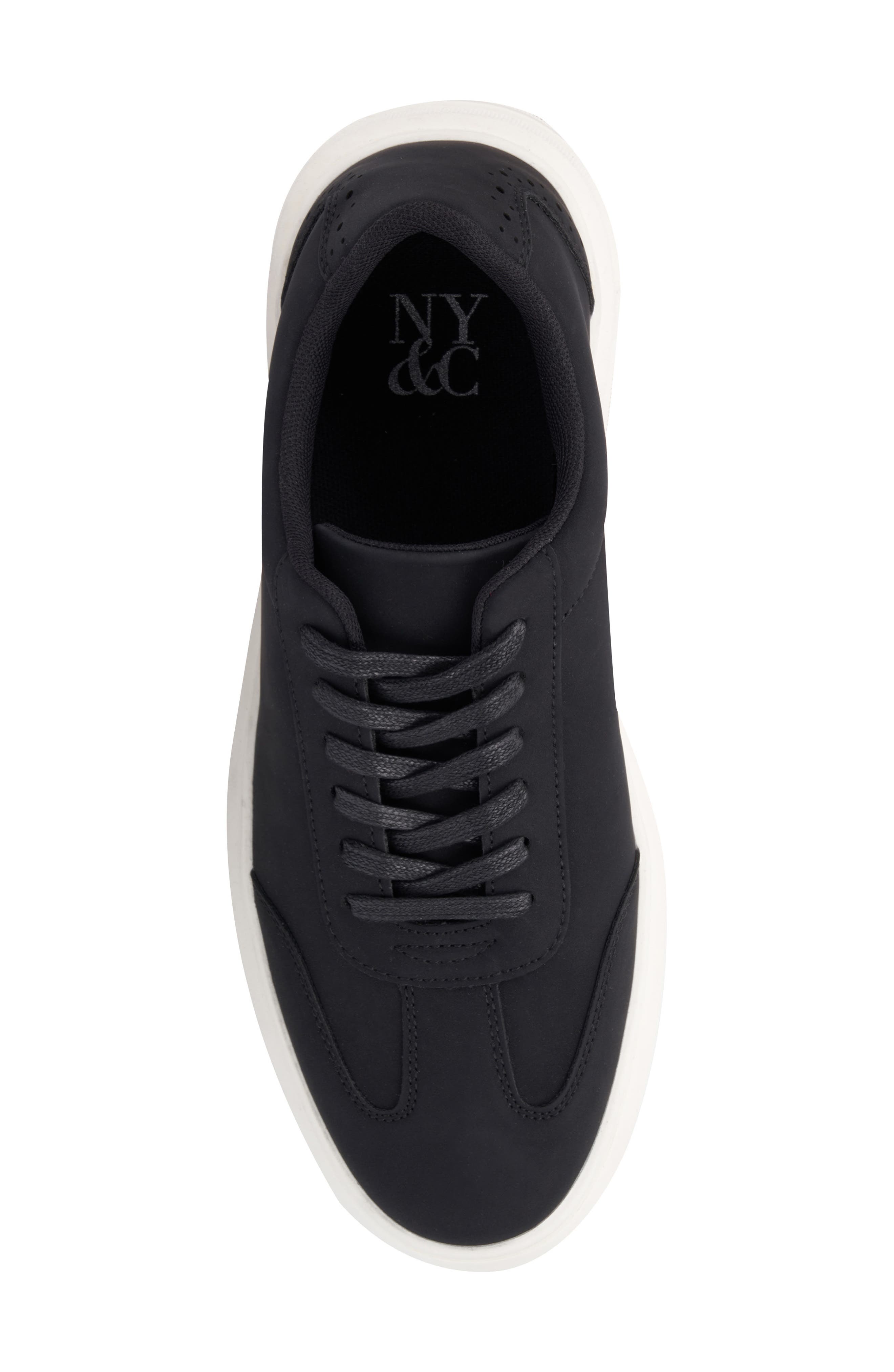 NEW YORK AND COMPANY Wilson Low Top Sneaker, Alternate, color, Black