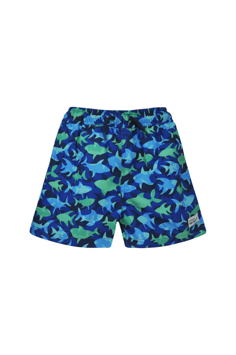 Boys UPF 50+ Wesley Swim Trunks with Mesh Liner, Main, color, Mako Reef
