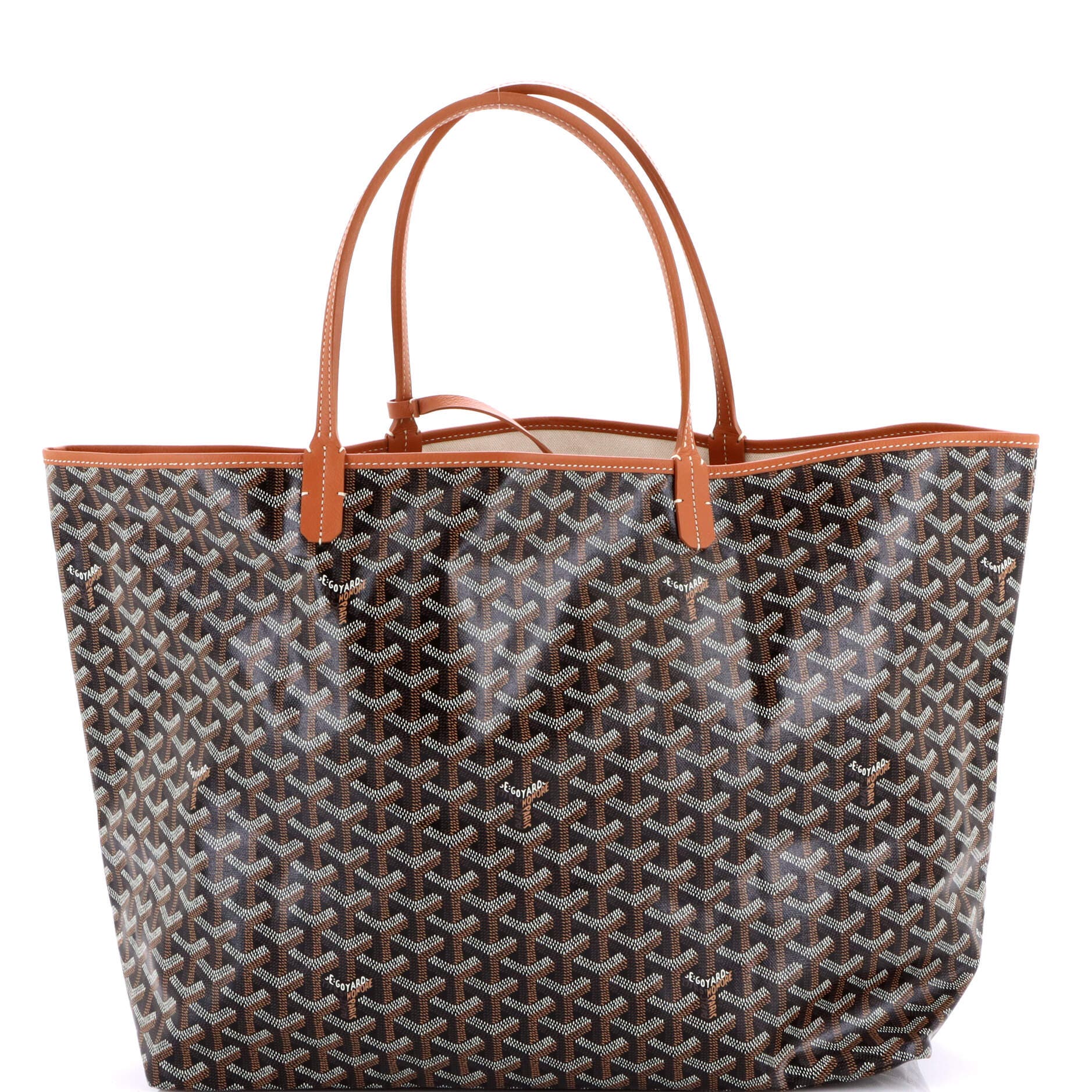 Pre-Owned Goyard Saint Louis Tote Coated Canvas GM, Main, color, Black