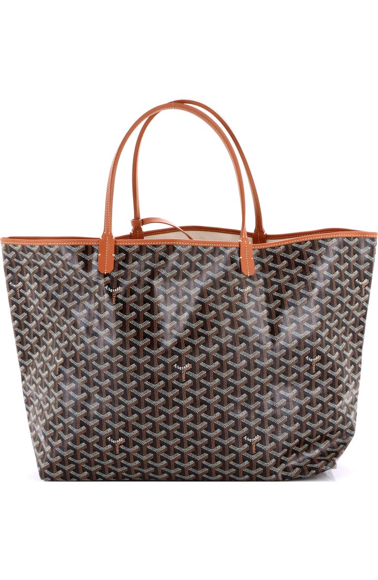 Pre-Owned Goyard Saint Louis Tote Coated Canvas GM, Main, color, Black