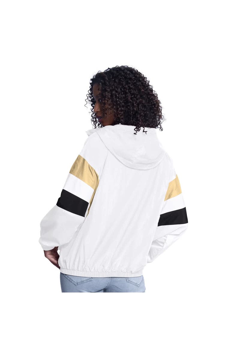 Women's G-III Sports by Carl Banks  White Vegas Golden Knights Game News Oversized Full-Zip Hoodie Jacket, Alternate, color, White