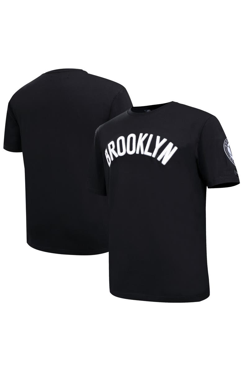 PRO STANDARD Men's Pro Standard Black Brooklyn Nets Chenille T-Shirt, Main, color, Black