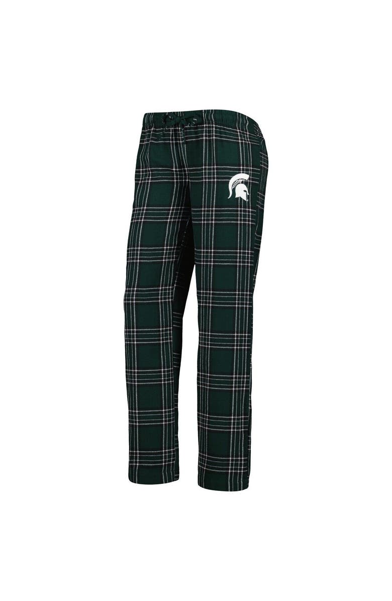CONCEPTS SPORT Women's Concepts Sport Green/Black Michigan State Spartans Badge T-Shirt & Flannel Pants Sleep Set, Alternate, color, Green