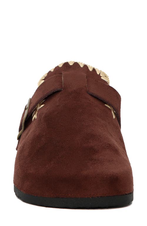 Seven7 Embroidered Trim Clog In Brown