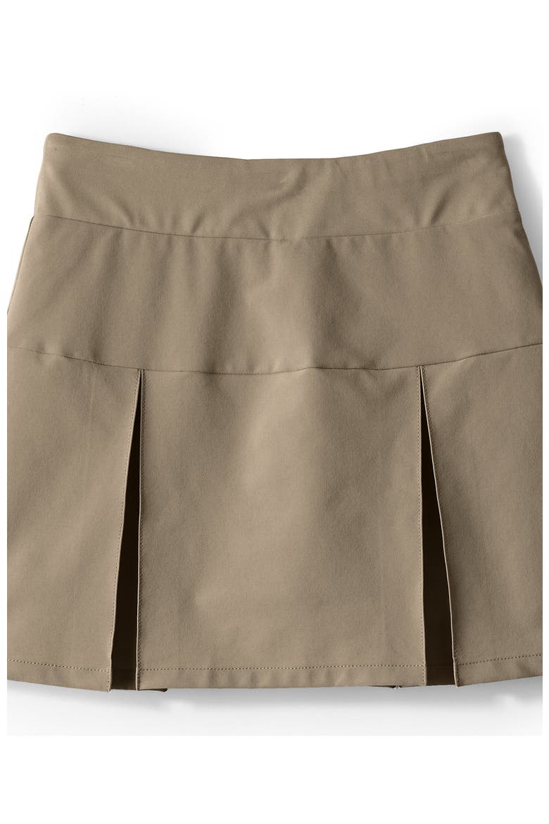 School Uniform Girls Performance Pleated Skort Above The Knee, Alternate, color, Khaki