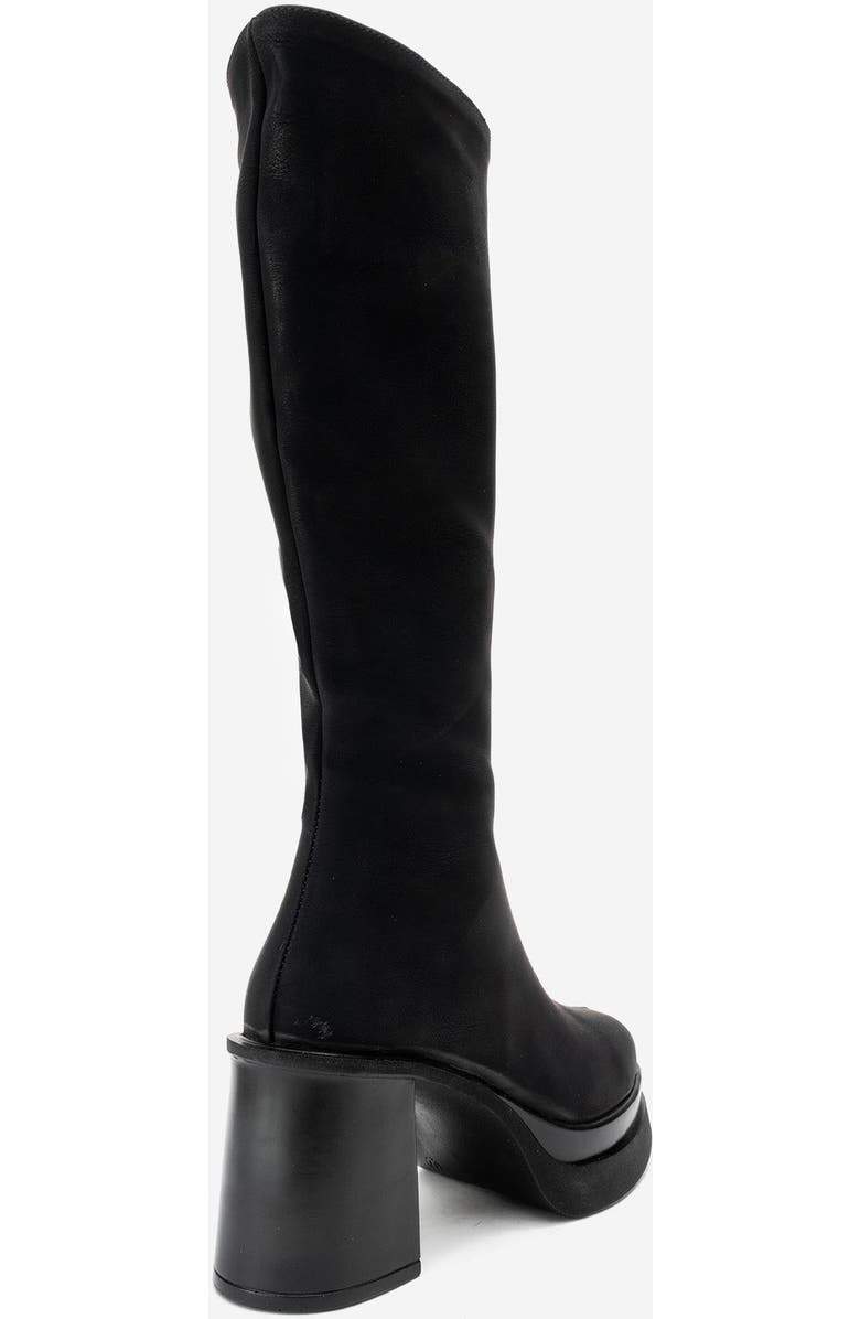 Prologue Shoes Carm Nubuck Platform Mid Calf Boot, Alternate, color, Black Nubuck