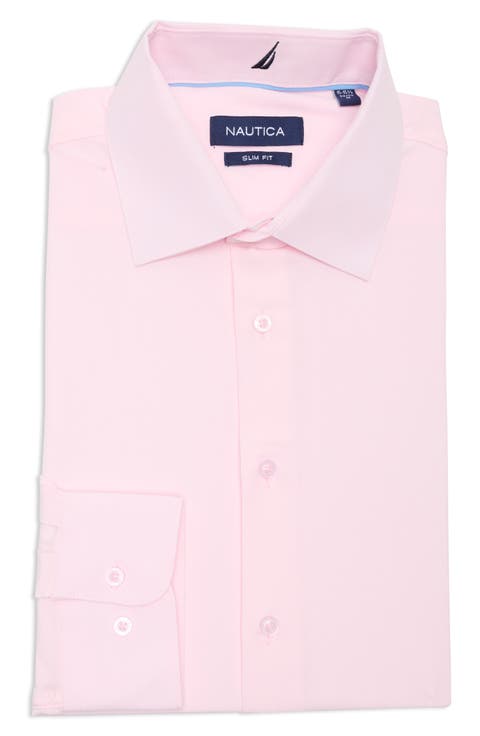 Slim Fit Arrow Print Stretch Dress Shirt