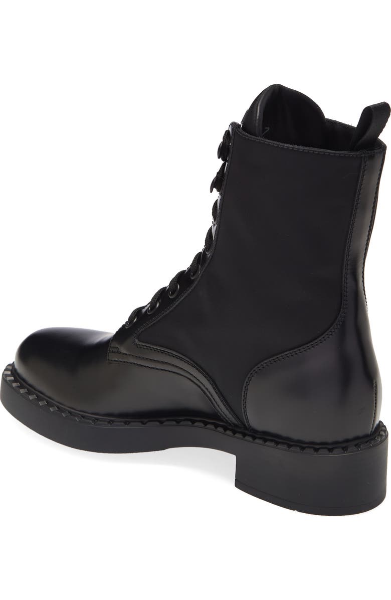 Prada Lug Sole Combat Boot, Alternate, color,