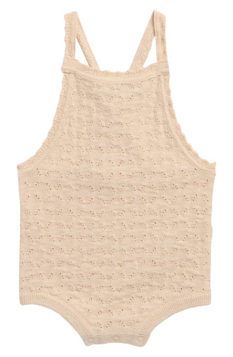 Annie Organic Cotton Pointelle Romper (Baby)