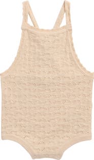 QUINCY MAE Annie Organic Cotton Pointelle Romper