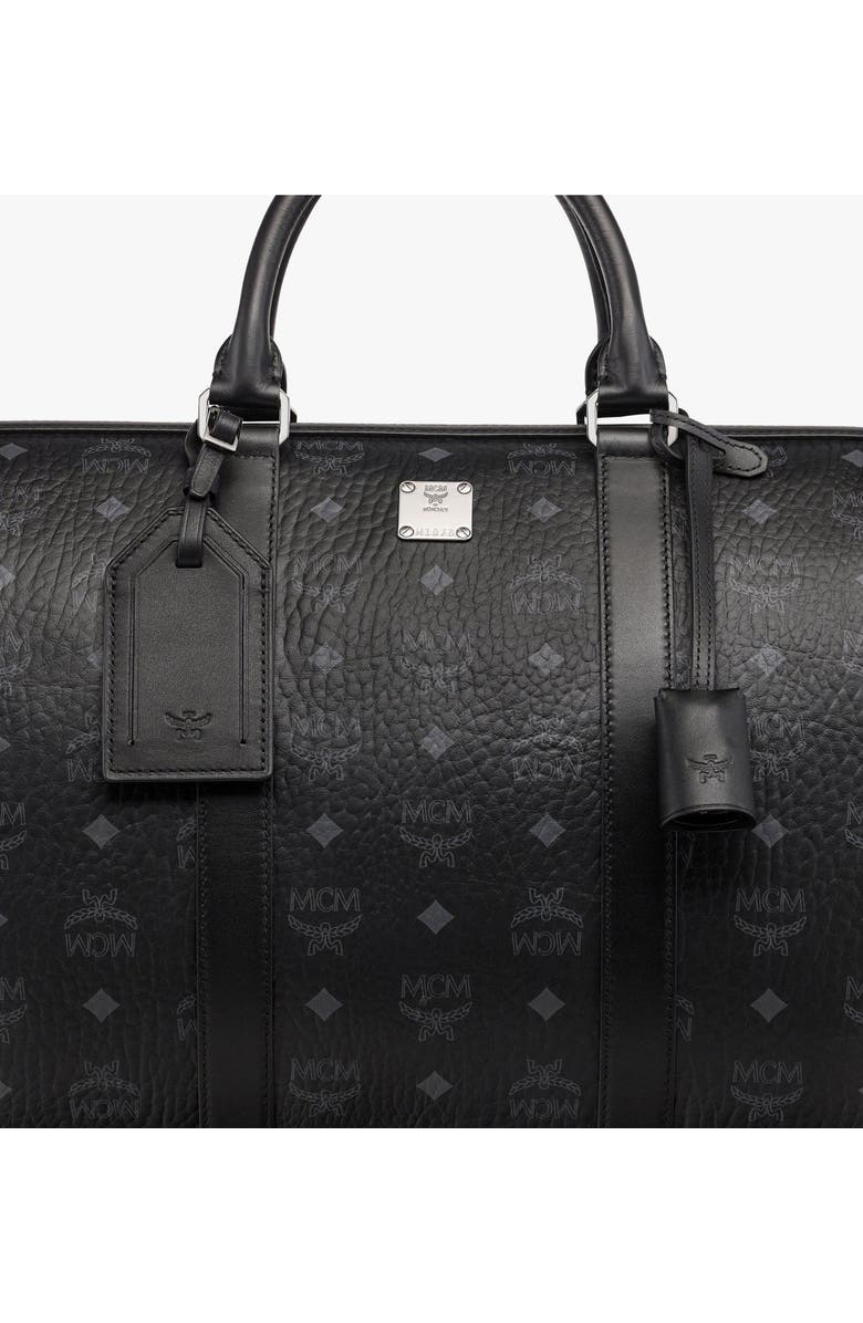 MCM Ottomar Weekender Bag in Visetos, Alternate, color, Black