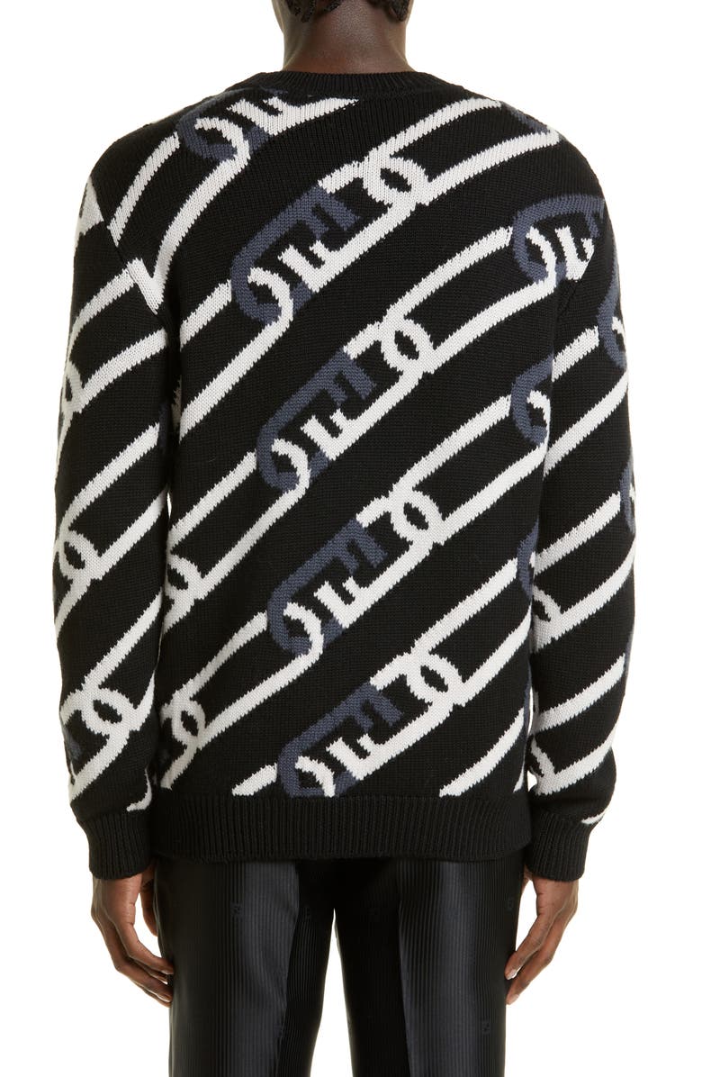 Fendi O'Lock Wool & Silk Sweater, Alternate, color,