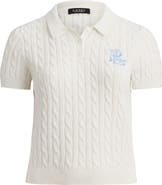 Lauren Ralph Lauren Natrissa Cable Knit Polo Sweater