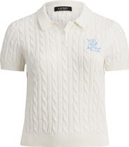Lauren Ralph Lauren Natrissa Cable Knit Polo Sweater