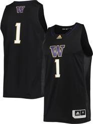 adidas Men's adidas #1 Black Washington Huskies Swingman Basketball Jersey