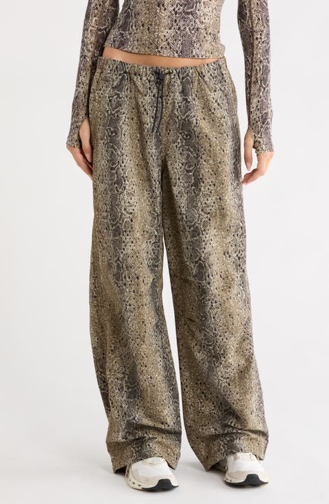 x Zendaya Python Print High Waist Wide Leg Performance Pants
