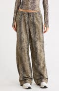 On x Zendaya Python Print High Waist Wide Leg Performance Pants