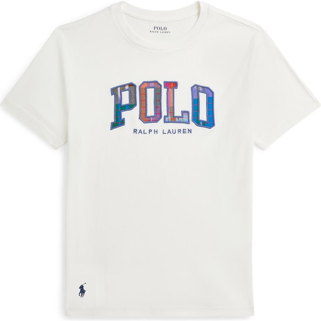Polo Ralph Lauren Toddler And Little Boys Madras-logo Jersey T-shirt In Nevis