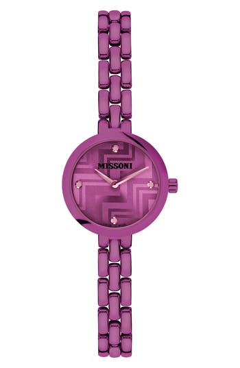 Missoni Petite Bracelet Strap Watch, 25mm In Pink/burgundy