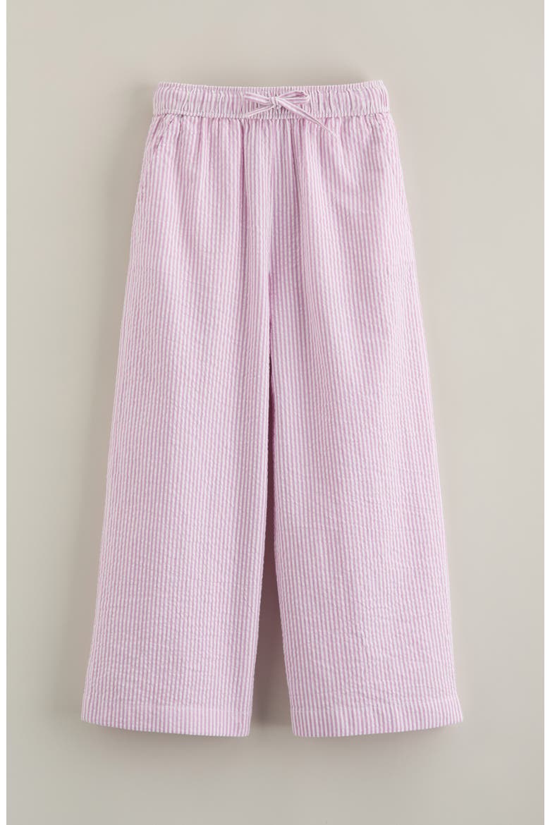 Kids' Cotton Seersucker Pants, Main, color, PURPLE LILY WINNIE STRIPE