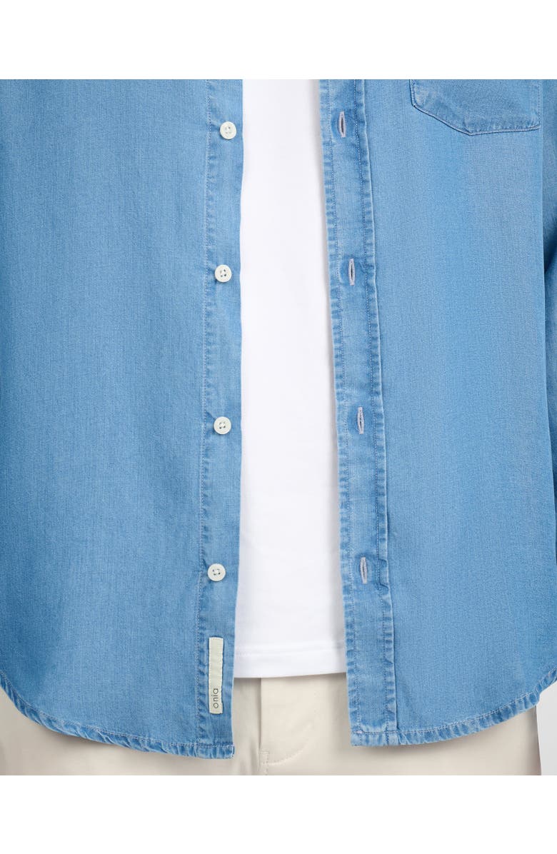 Onia Denim Chambray Long Sleeve Shirt, Alternate, color, Medium Chambray