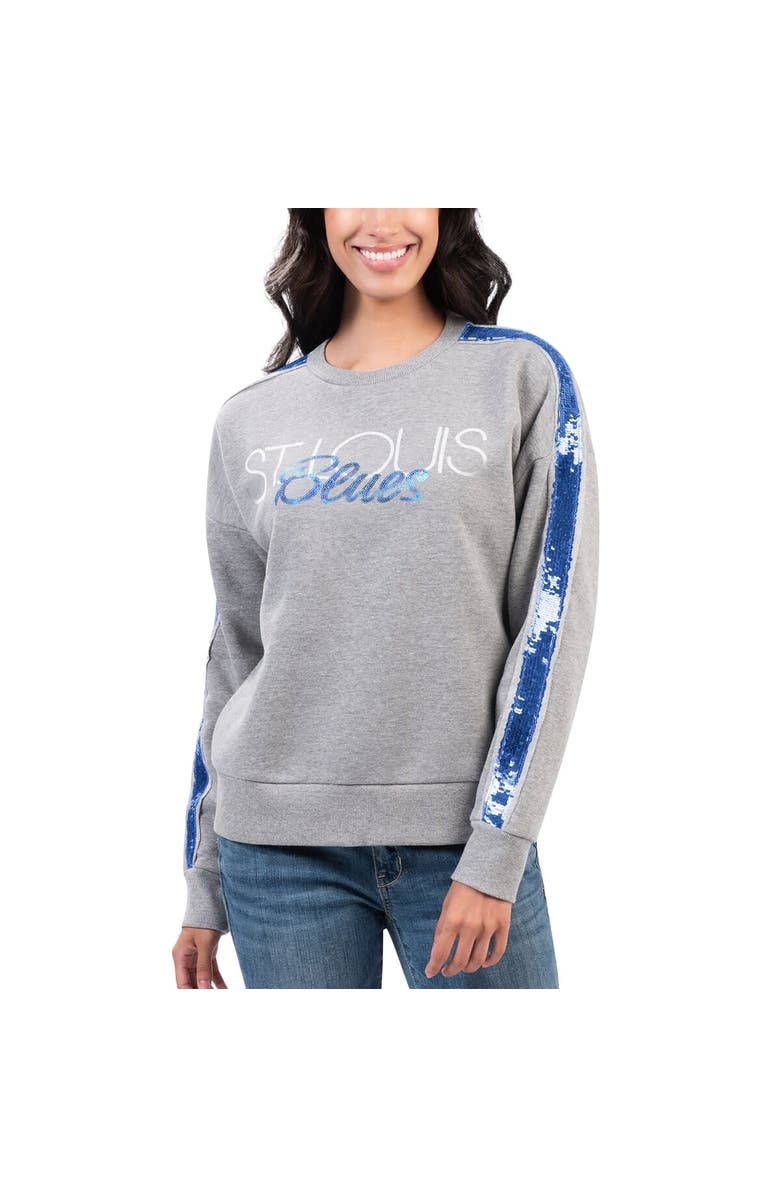 G-III 4HER BY CARL BANKS Women's G-III 4Her by Carl Banks Gray St. Louis Blues Penalty Box Pullover Sweatshirt, Alternate, color, Gray