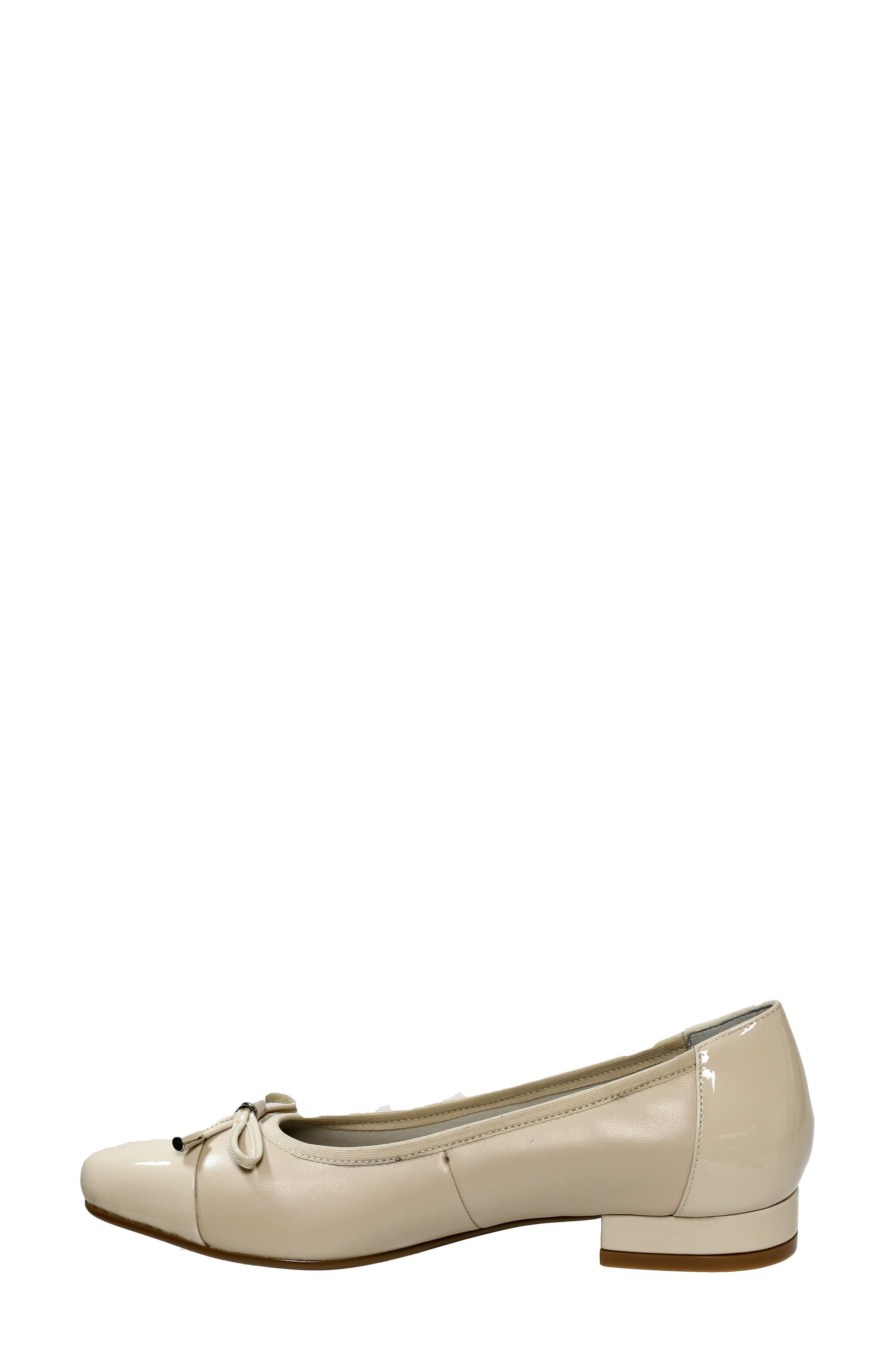 Alpha Square Toe Flat, Alternate, color, TAUPE NAPPA PATENT