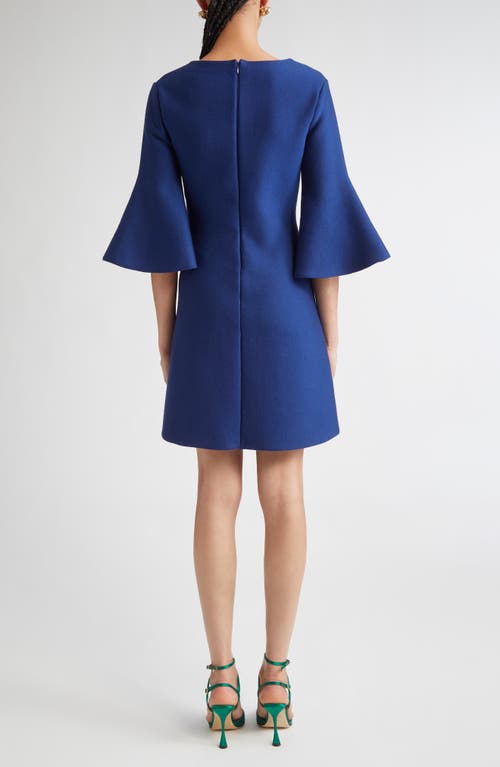 Carolina Herrera Tulip Bell-sleeve Mini Dress In Blue