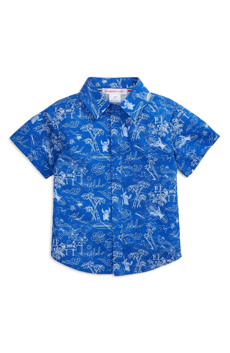 Magnetic Me x Disney<sup>®</sup> Kids' Lilo & Stitch Short Sleeve Magnetic Shirt, Main, color,