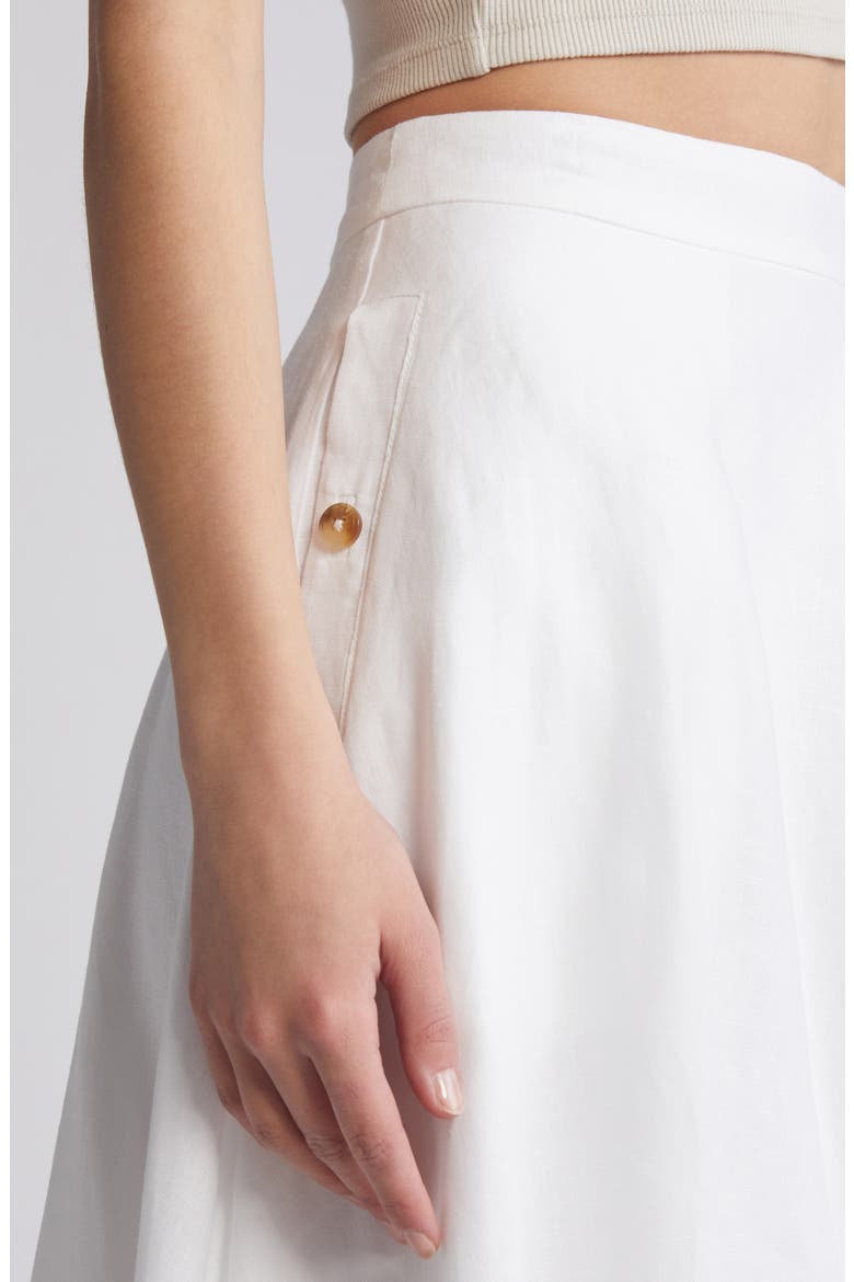 Maia Linen Skirt, Alternate, color, WHITE