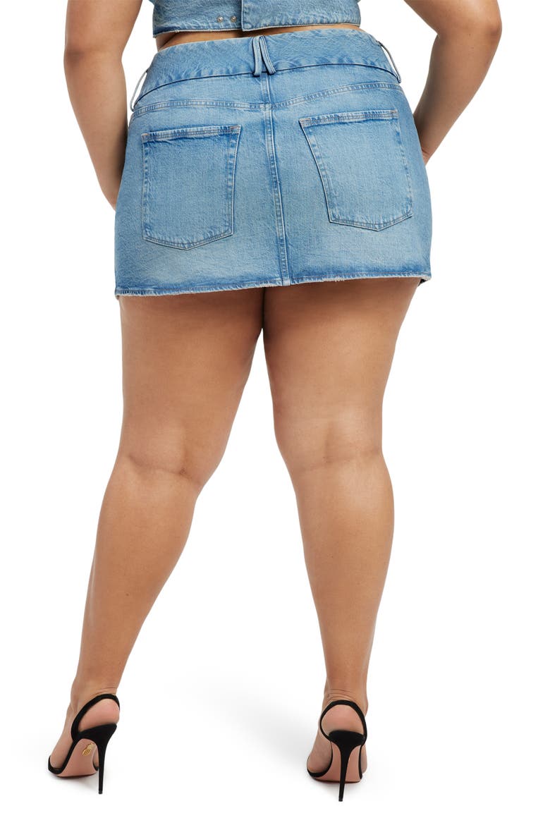 Micro Denim Miniskirt, Alternate, color, INDIGO357