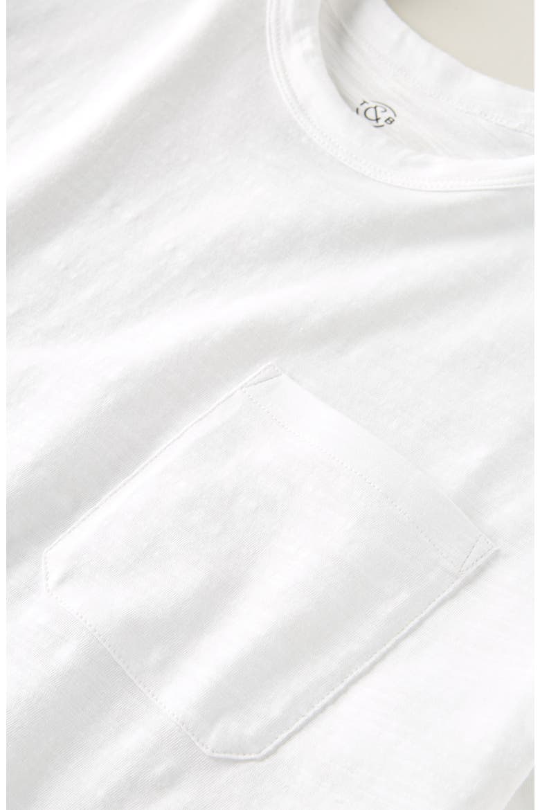 Kids' Core Slub Cotton Pocket T-Shirt, Alternate, color, WHITE