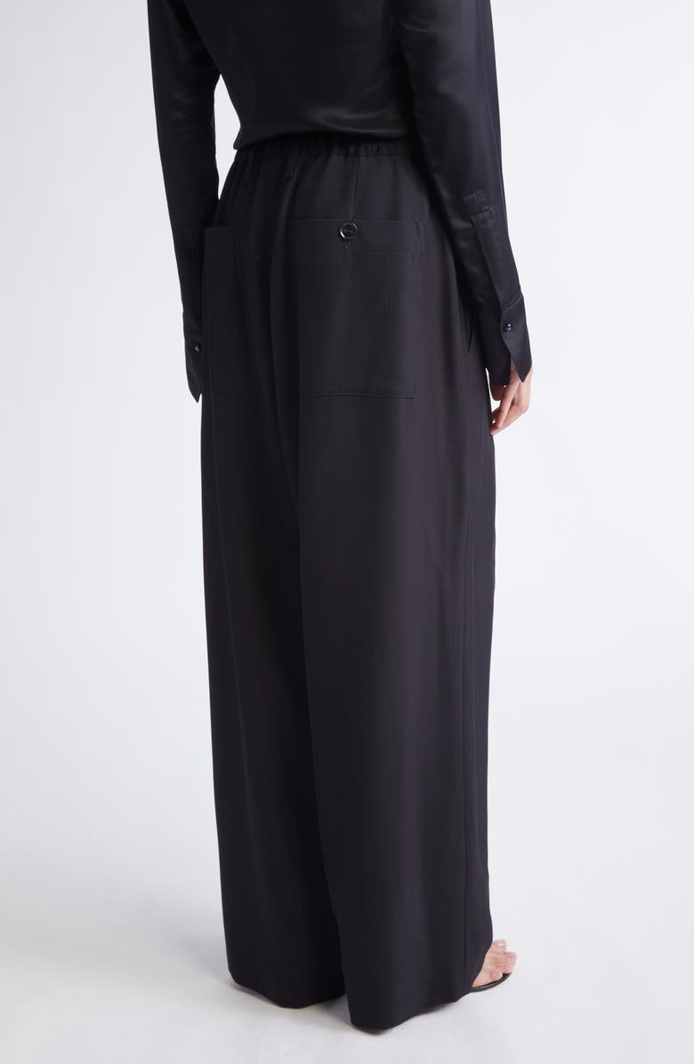 Proenza Schouler Salome Classic Twill Pants, Alternate, color, Black