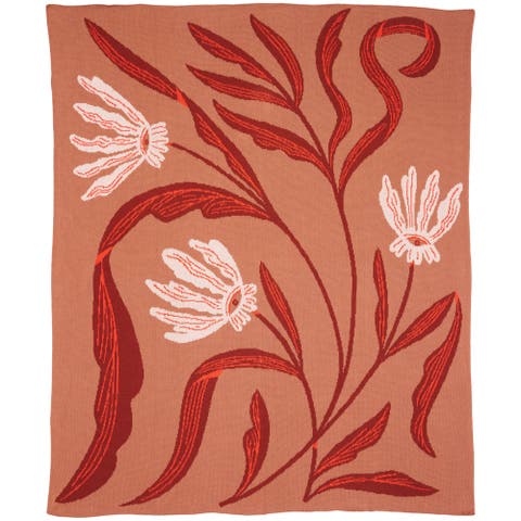 Flora Vision Knit Throw Blanket