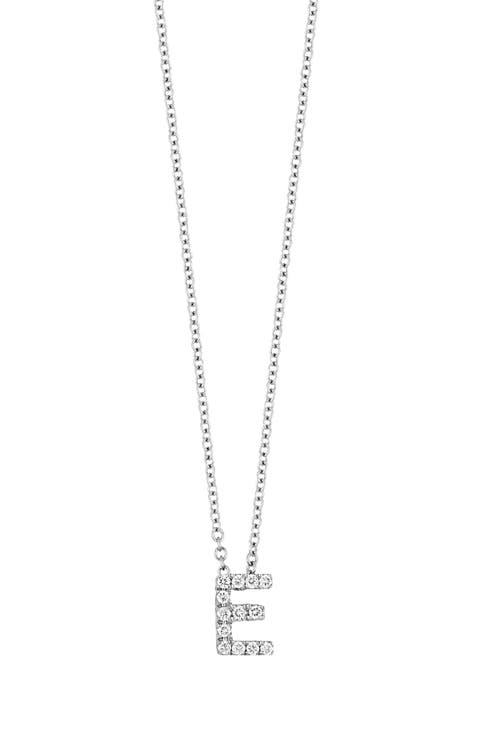 Diamond Pavé Initial Pendant Necklace