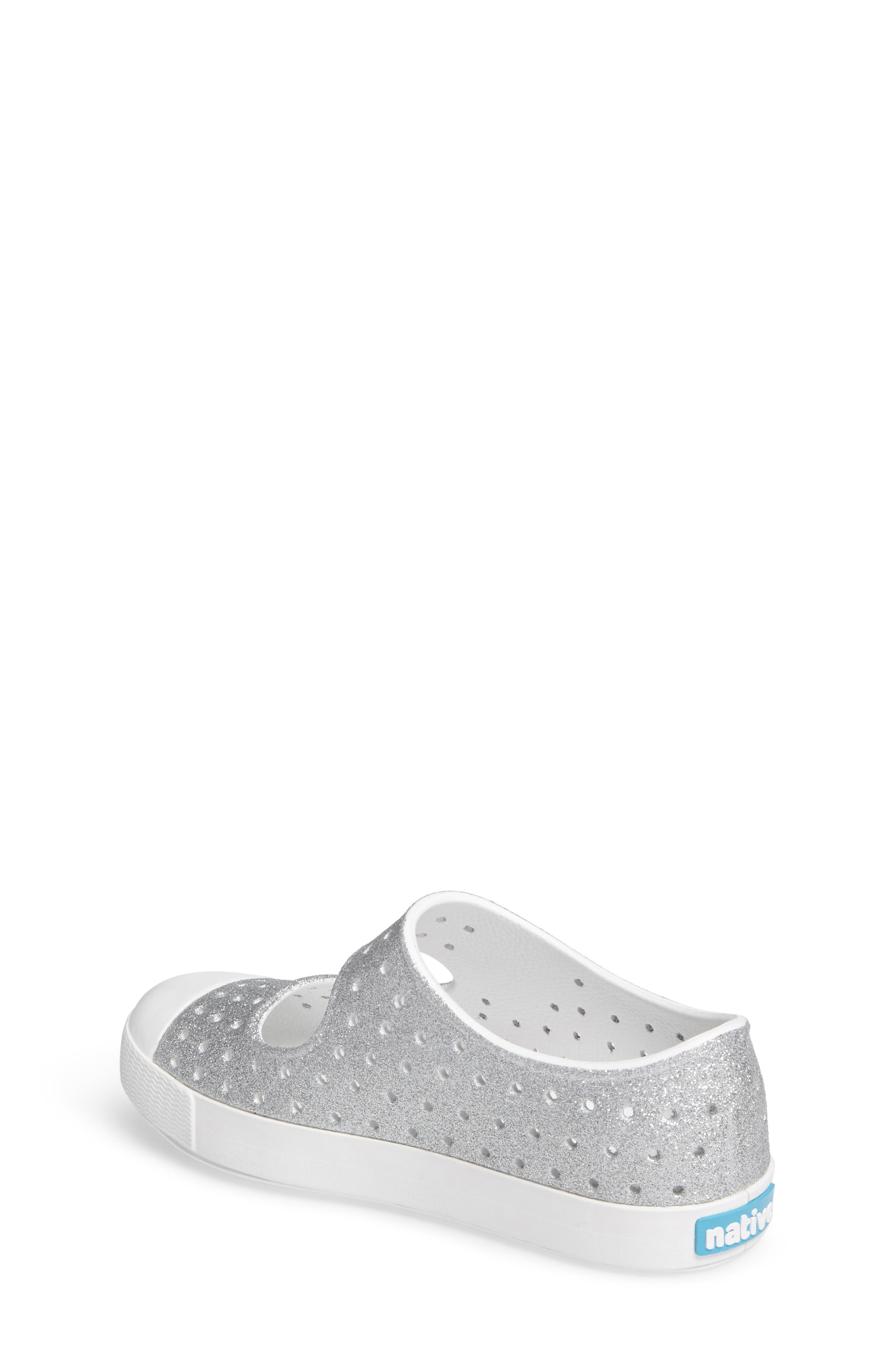 Juniper Bling Glitter Perforated Mary Jane, Alternate, color, SILVER BLING/ SHELL WHITE