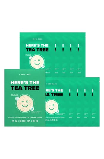 I Dew Care Tea Tree Soothing 10-piece Sheet Mask Set In Transparent