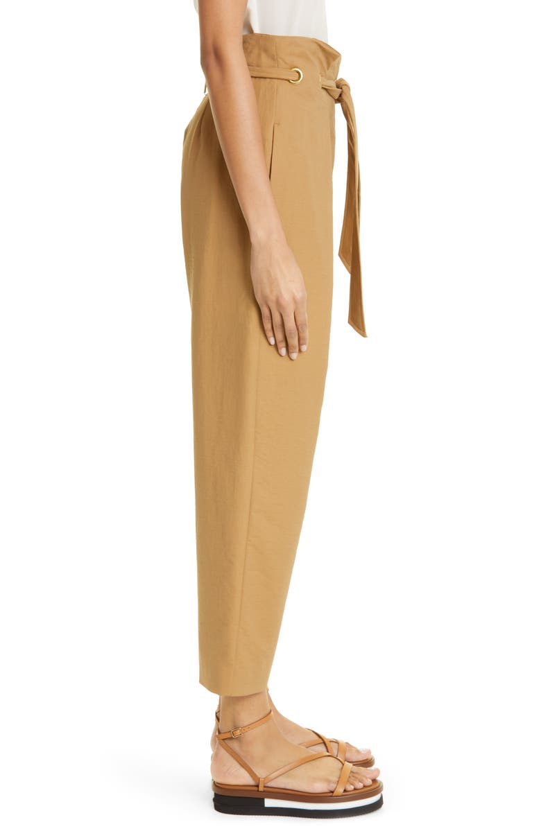 Max Mara Verna Belted High Waist Crop Trousers, Alternate, color, 