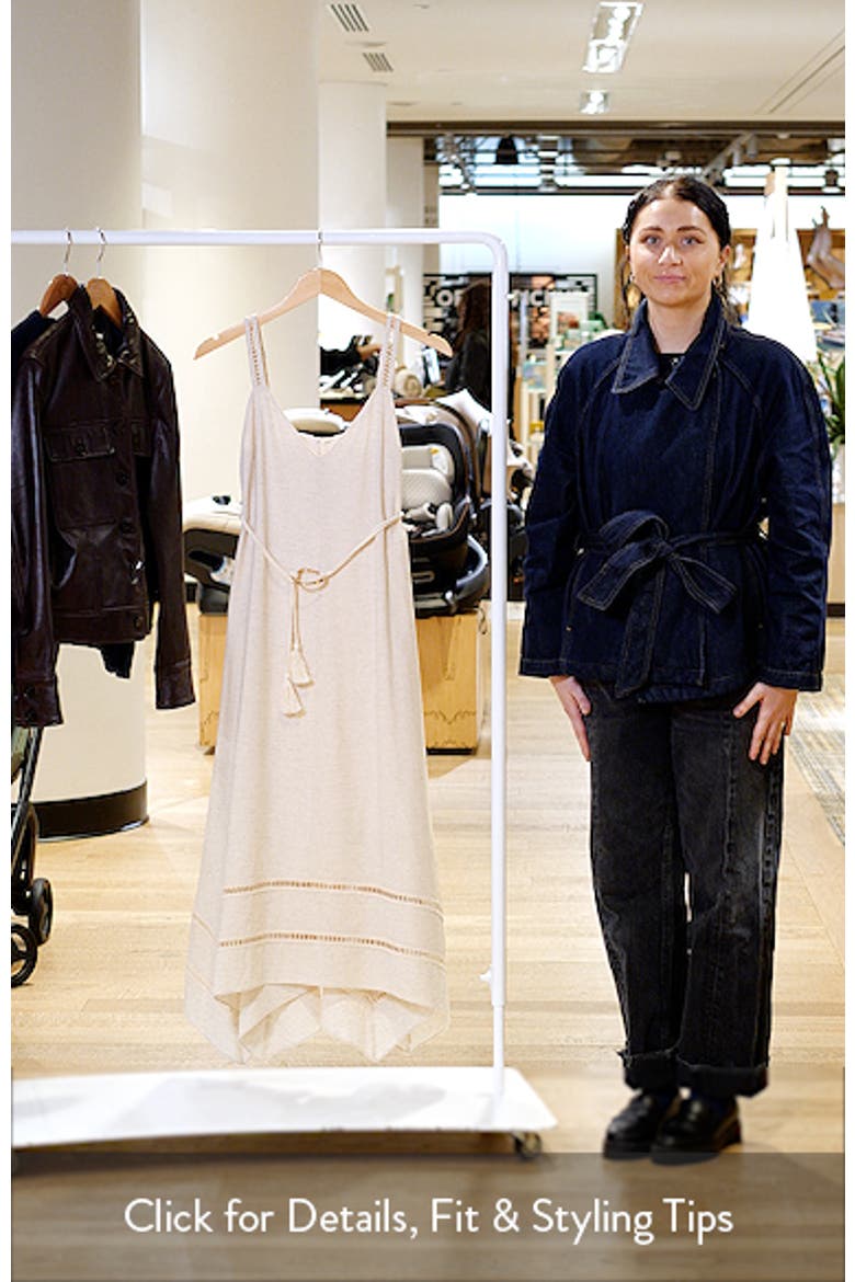 Ladder Stitch Detail Handkerchief Hem Cotton & Linen Dress video