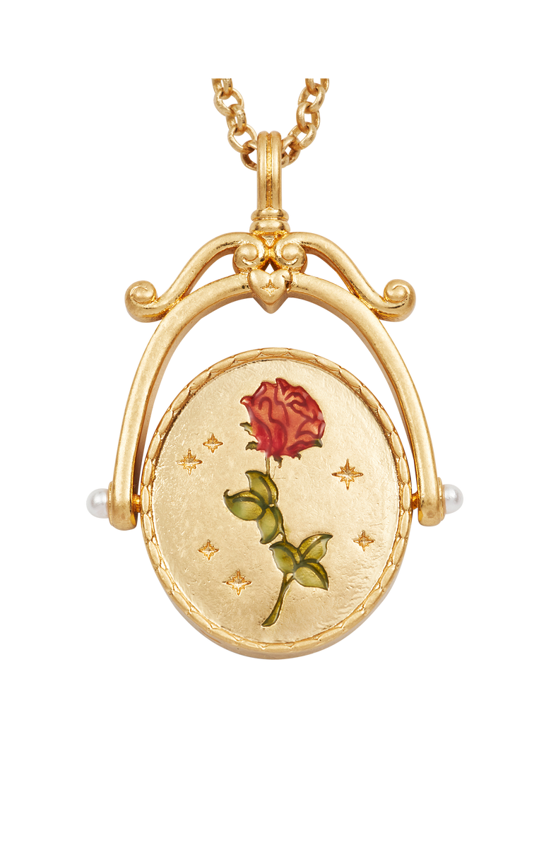 Fable England R Initial Rose Gold Spinner Chain Necklace, Alternate, color, Gold