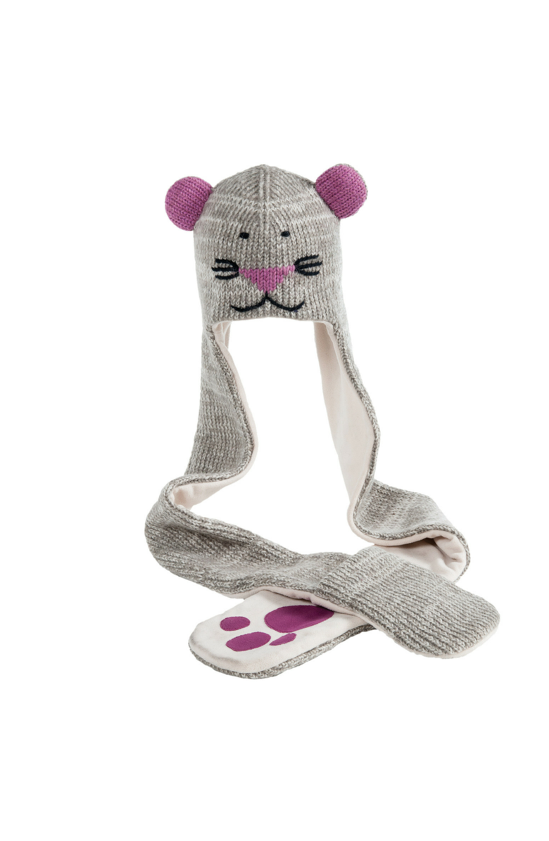 Nirvanna Designs Mouse Hatscarf, Main, color, Grey