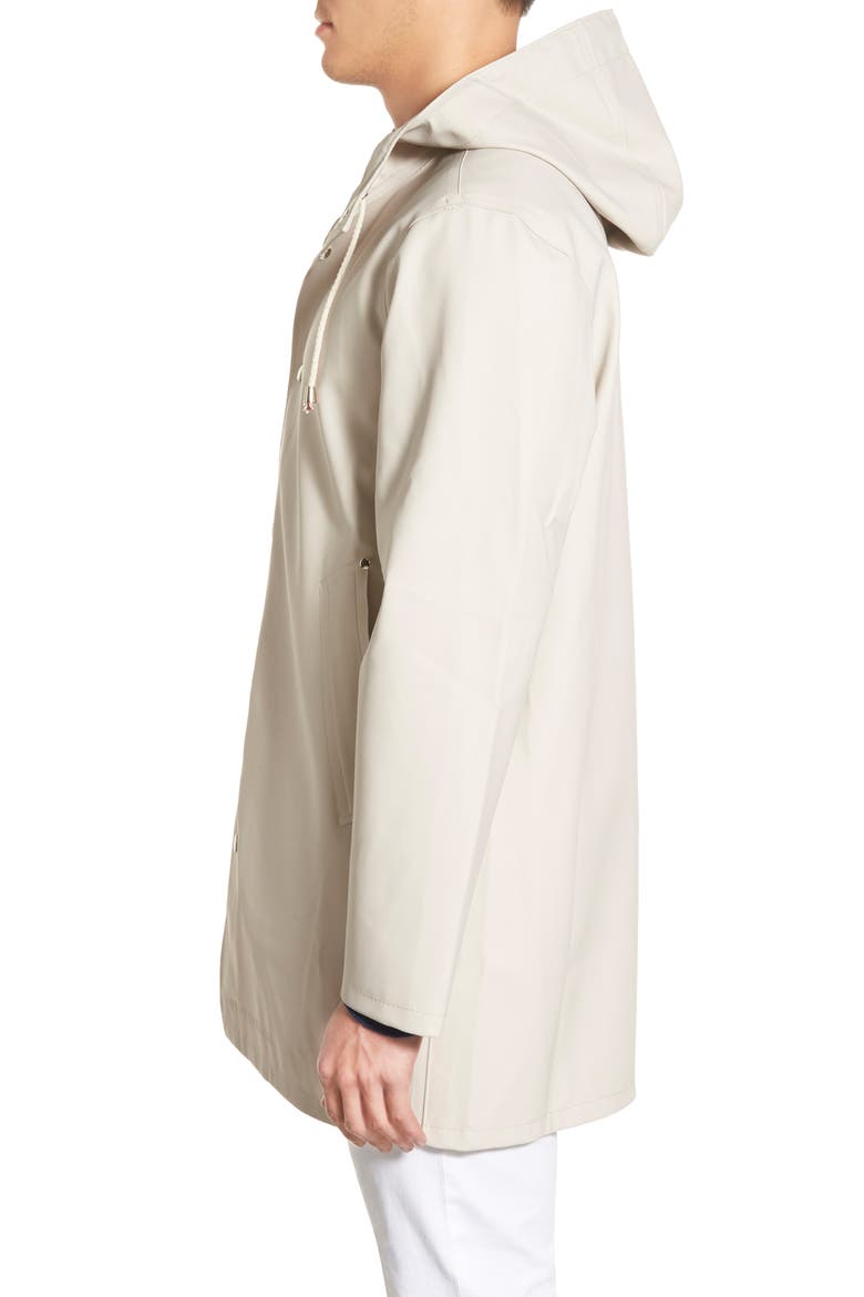 Stockholm Long Sleeve Hooded Raincoat, Alternate, color, LIGHTSAND