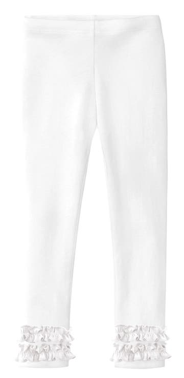 Girls Soft 100% Cotton Ruffle Leggings